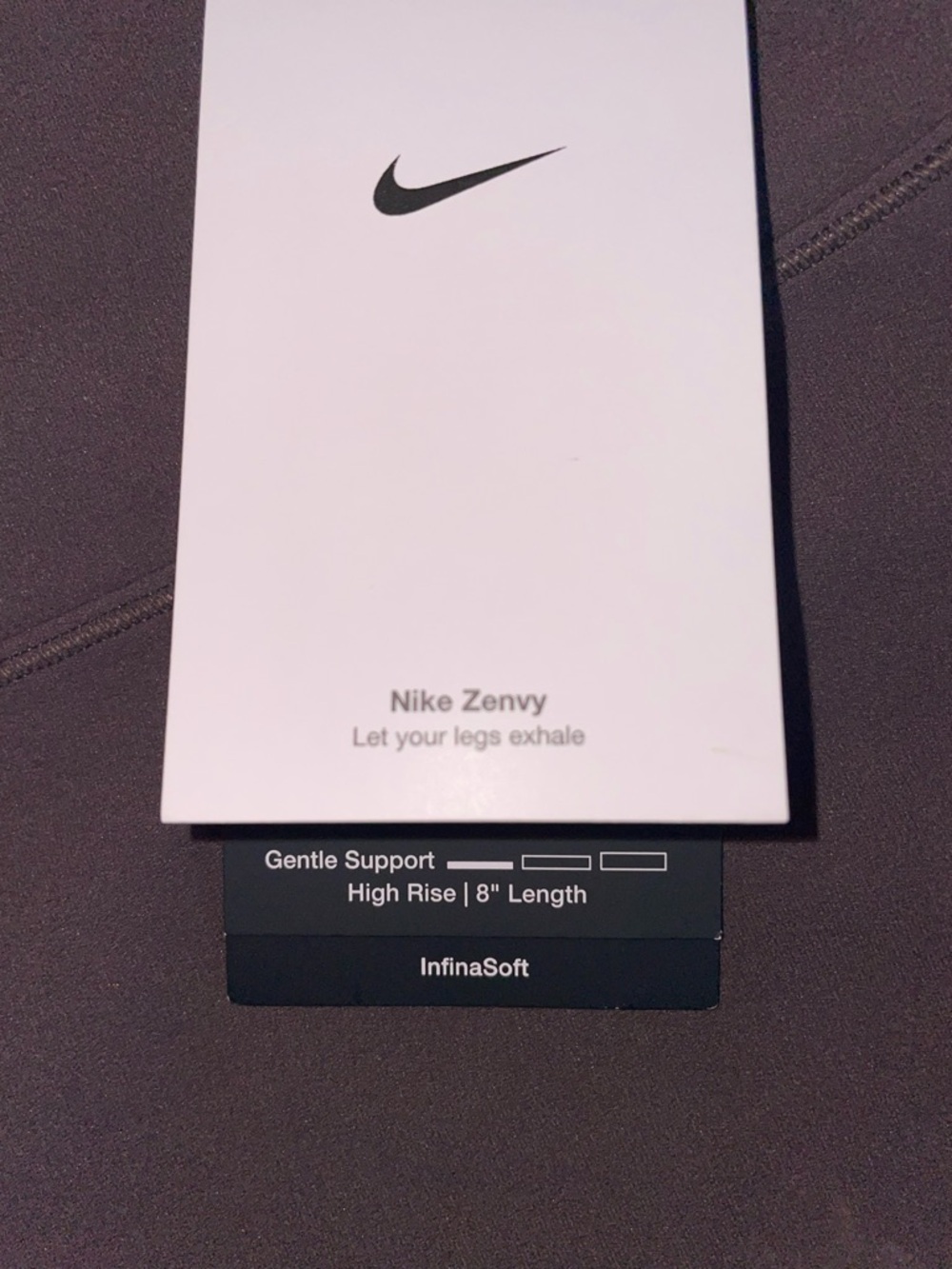 Nike Zenvy Womens Gentle-Support High-Waisted 8" Biker Short Espresso Sz L NWT - Picture 3 of 6